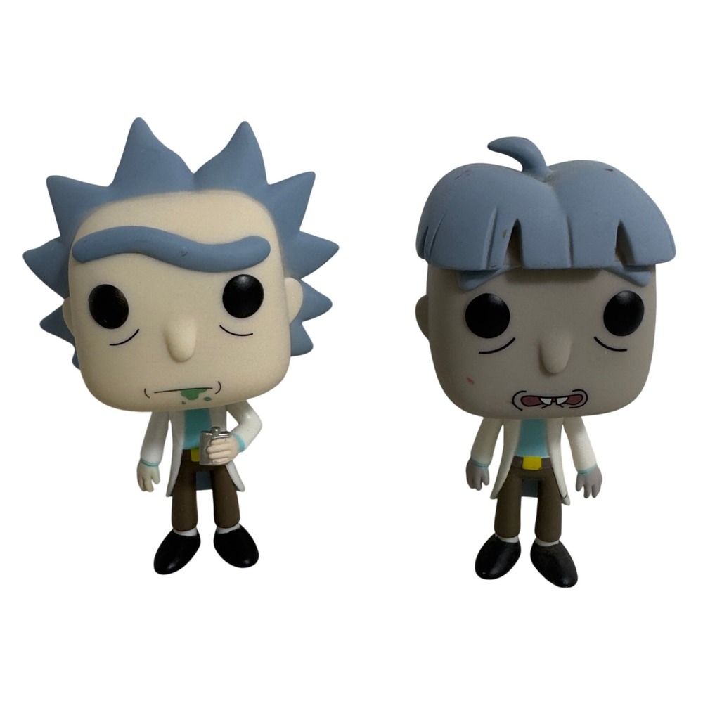 Funko Pop Rick and Morty Rick Sanchez & Doofus Rick Vinyl Figure Set 2016 Loose